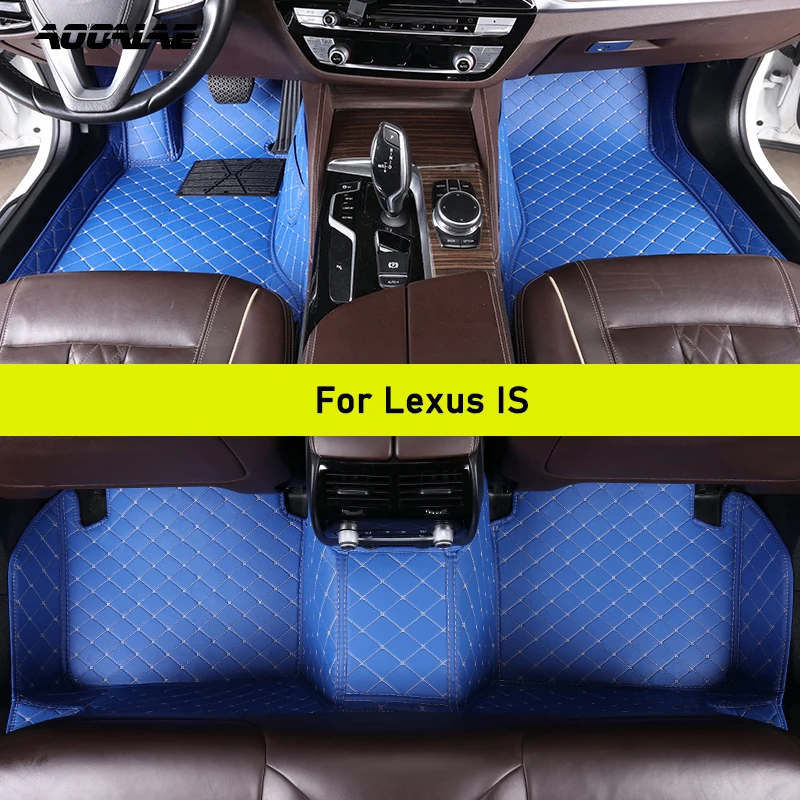 AOOALE Custom Car Floor Mats For Lexus IS IS200 IS200C IS250 IS300 IS300h IS350 IS500 Auto Carpets Foot Coche Accessorie