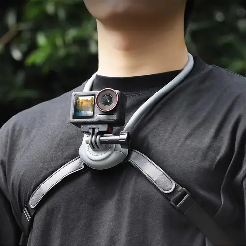 Imagen 2 del producto Base adaptadora magnética de liberación rápida para DJI Osmo Action 5 Pro, instalación estable, adaptador de montaje de dos garras plegable de liberación rápida