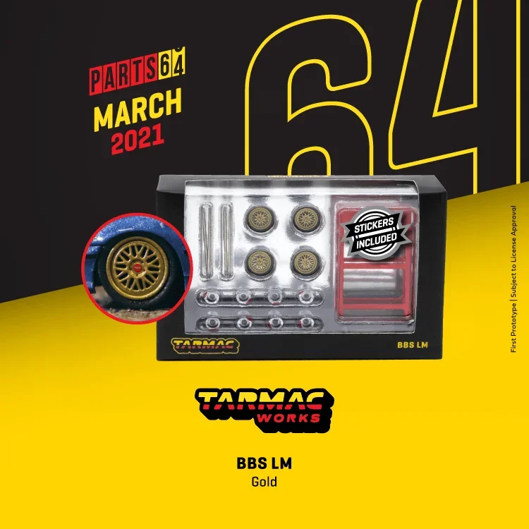 

Tarmac Works 1: 64 TW64 Tools BBS LM Gold Wheels Toolkit Bag for Model Car