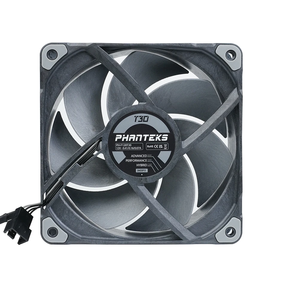 PHANTEKS T30 工業グレード高圧 12 センチメートル PWM 水空冷ファン