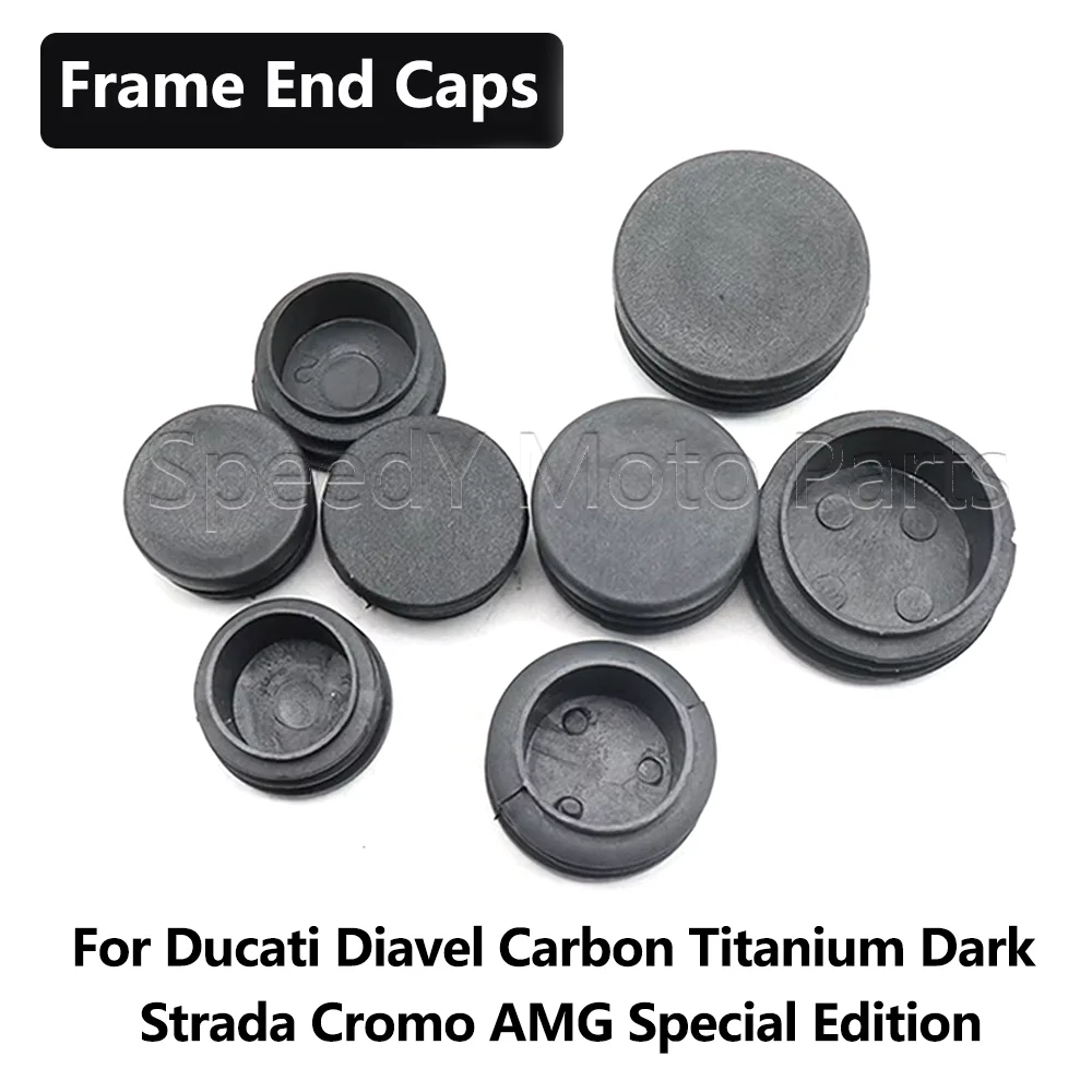 Motorcycle Frame End Caps Cover Plug Frame Hole Plug For Ducati Diavel Carbon Titanium Dark Strada Cromo AMG Special Edition
