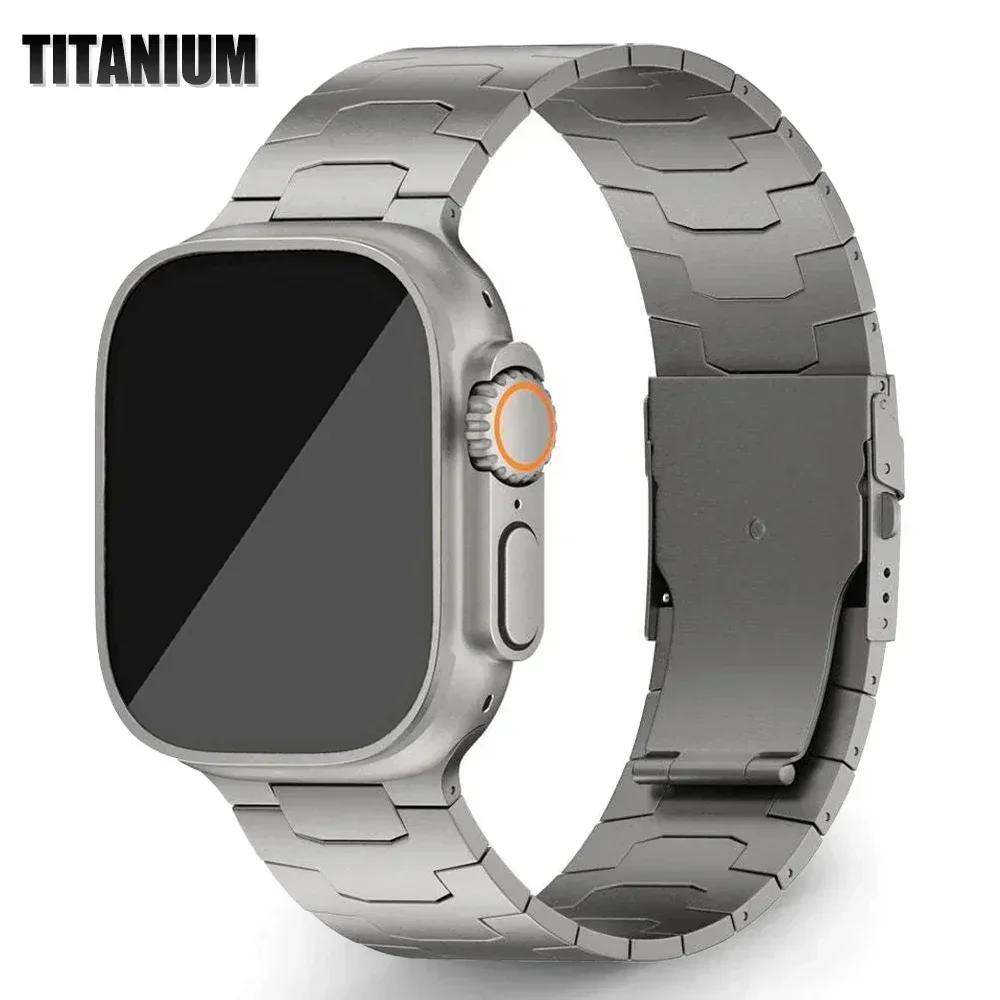 Titanium Band for Apple Watch Ultra 2 49mm Strap Business Link Bracelet for iWatch ultra 49 series 10 46mm 9 45mm 8 7 se 6 44mm