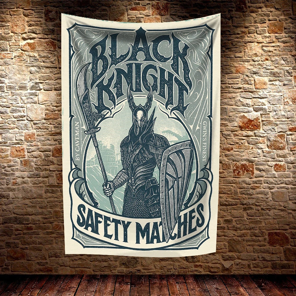 D-Dark S-Souls Flag Praise the Sun Tapestry Polyester Printed Garage Decor Enthusiasts Poster for Game Lovers