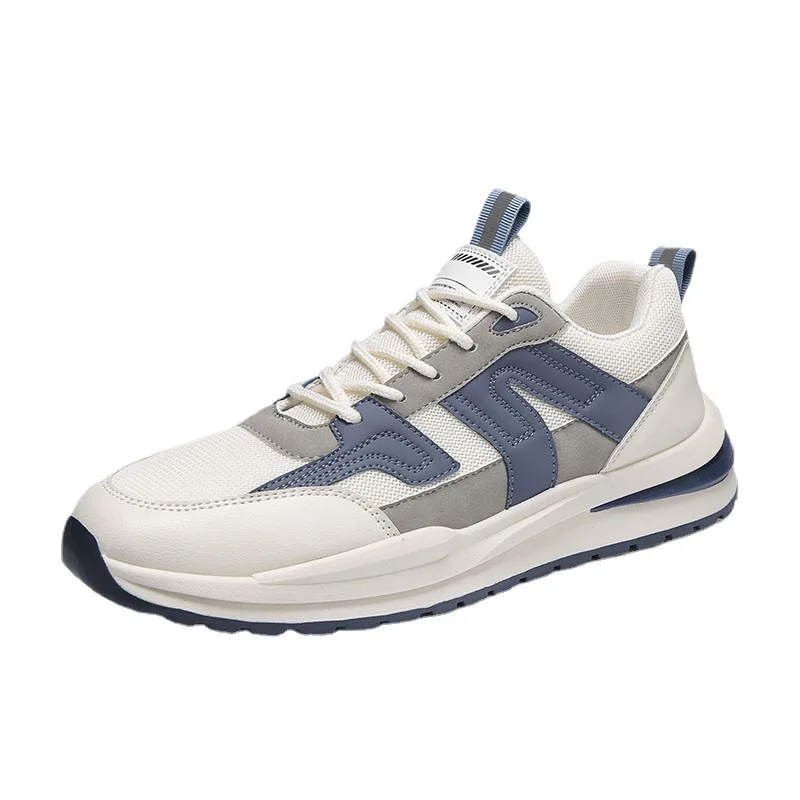 Men's Lace-up Casual Sneakers Men Lightweight Breathable Mesh Walking Shoes Retro Student Comfortable Sneakers