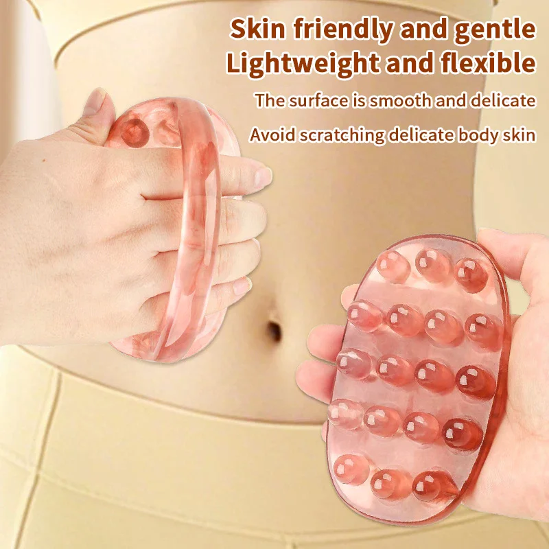 

18 Beads Handheld Gua Sha Massage Roller Natural Resin Waist Neck Back Leg Body Meridian Scraping SPA Anti Cellulite Relaxation