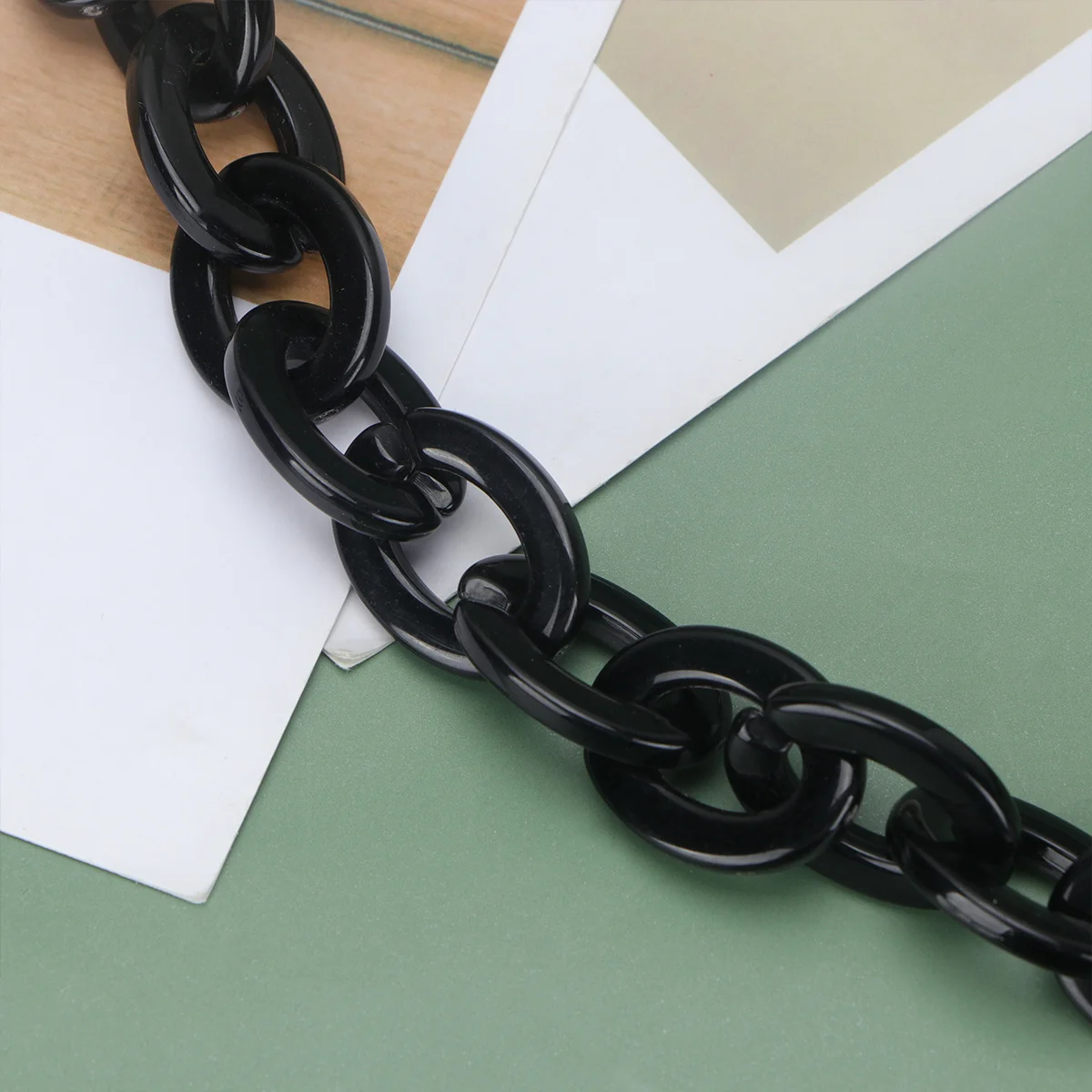 60 سنتيمتر طول سبائك الاكريليك الزخرفية حقيبة يد بسلاسل الأشرطة المزدوج نهاية مشبك DIY بها بنفسك حمل الحقائب سلاسل حقيبة سوداء DIY بها بنفسك أشرطة الحقائب #3