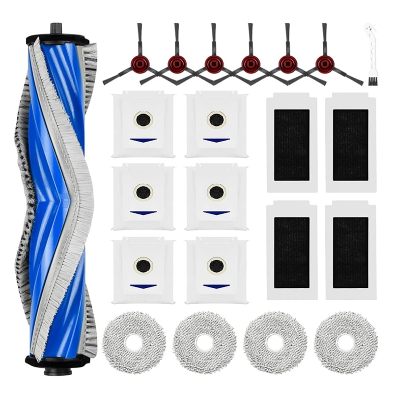 

B88B-Accessories For Ecovacs Deebot T30 Omni / T30 Pro Omni Robot Vacuum Cleaner, Main Brush, Dust Bags, Wipes, Filters