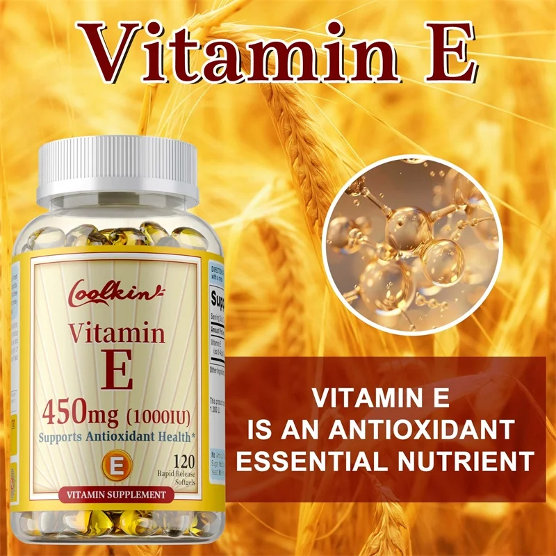 Vitamin E Capsules 450mg - Anti-oxidation, Anti-aging, Improve Skin Condition, Enhance The Immune System, Easy To Absorb