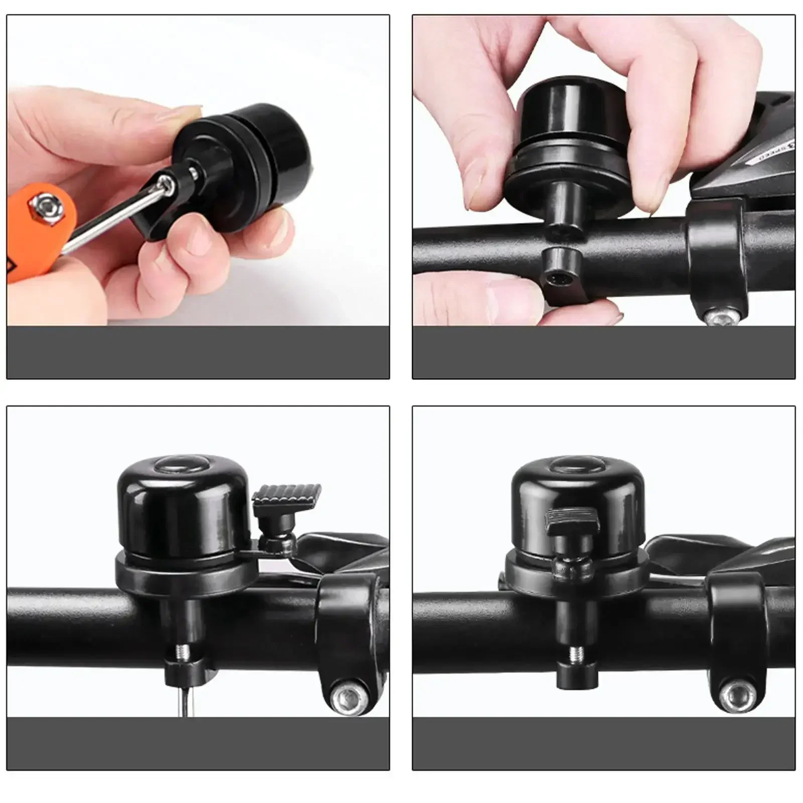120dB Loud Scooter Bell Horn with AirTag Hidden Compartment Anti-Lost Tracker Holder Warning Alarm Cycling Scooter Accessories