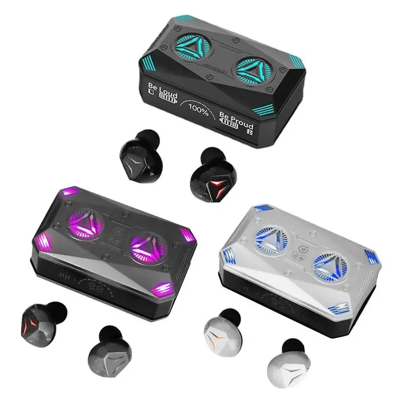 True Wireless Earbuds Led Display Game Earbuds With Microphone Noise Cancelling In Ear Wireless Earbuds Low Latency HIFI Sound