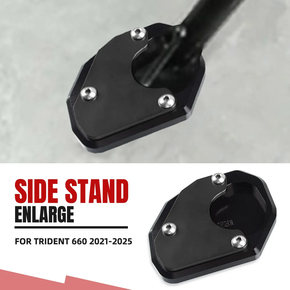 

FOR Trident 660 2021 2022-2023 2024 2025 Motorcycles Accessories Foot Side Stand Enlarger Plate Kickstand Extension Trident660
