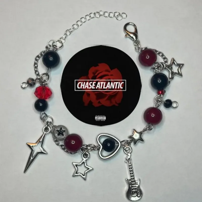 Chase Atlantic theme bracelet trendy y2k grunge softcore aesthetic beaded bracelet handmade acubi gift for a friend