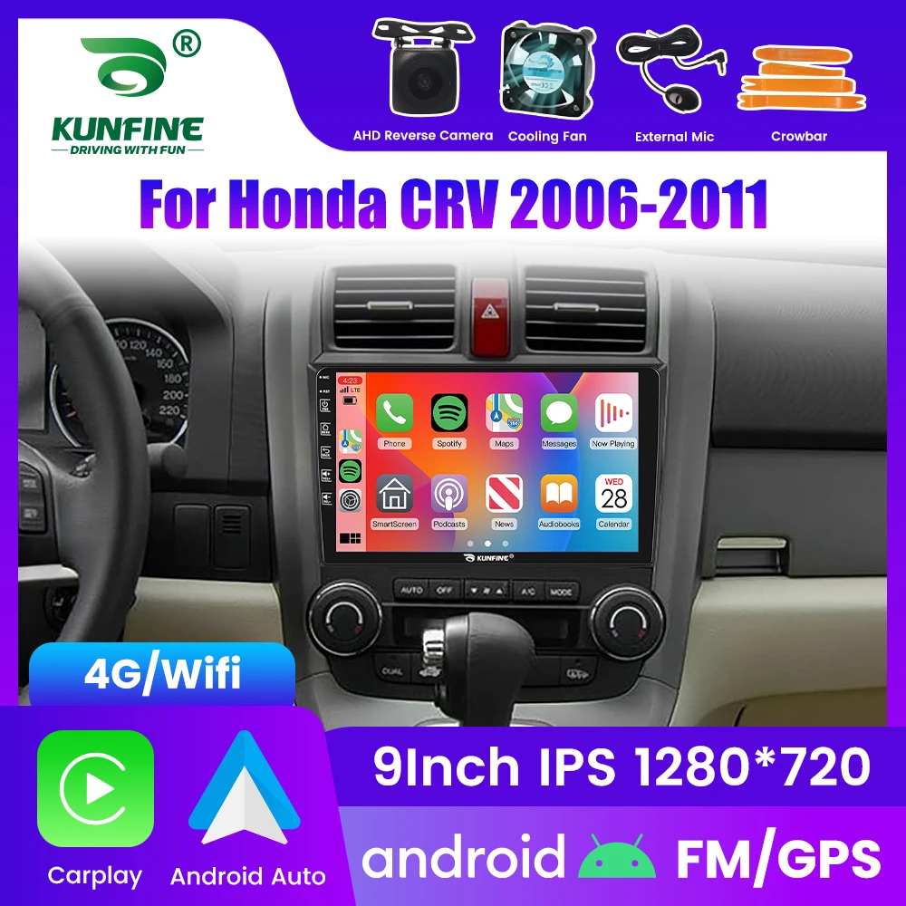 

2Din Android автомобильный радиоприемник для Honda CRV 2006-2011 мультимедийный видеоплеер GPS-навигация стерео аудио головное устройство Carplay 4G Wi-Fi
