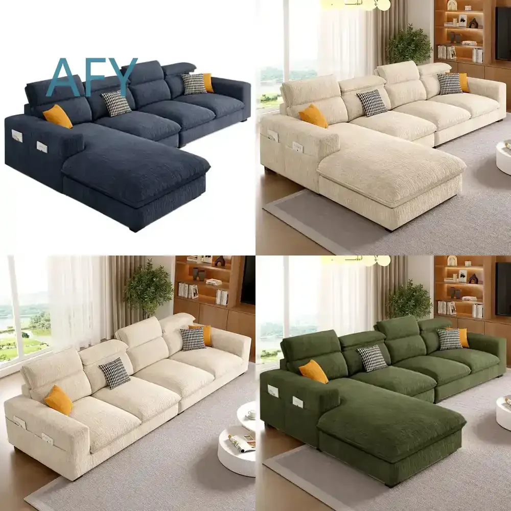Cream Wind Size Apartment Living Room Sofa for Modern Simplicity 2025 New Chenille Velvet Removable Cotton Linen Fabric Sofa