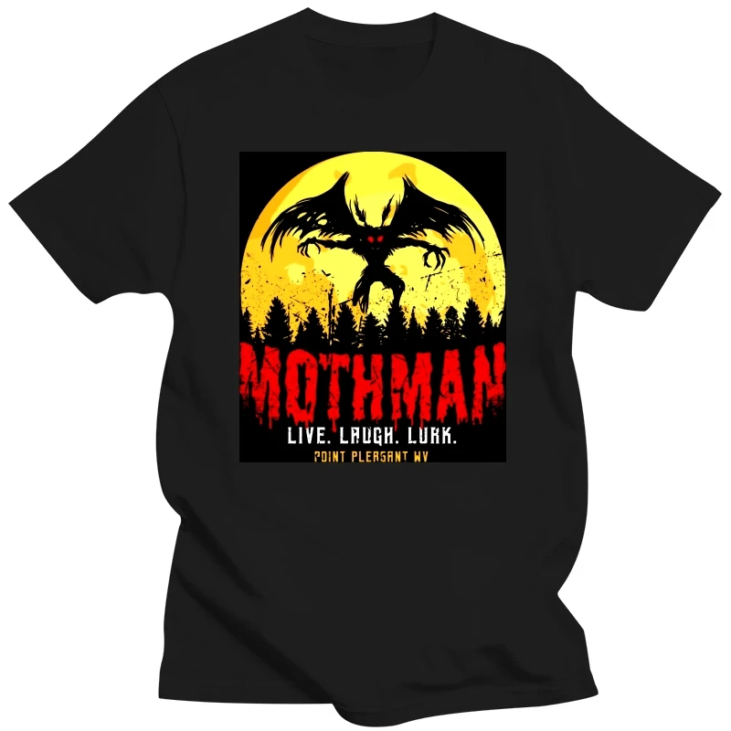 Mothman Vintage Cryptid Point TShirt For Male Mothman Humanoid Creatures Clothing T Shirt 100% Cotton Print Loose Creative Gift