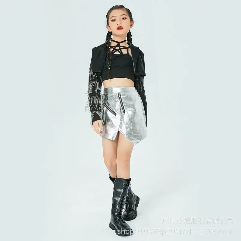 Meisjes Hip Hop Street Dance Oefenkleding Kindermodel Wandelen Stage Performance Kleding Moderne Dans Jazzdanskostuum
