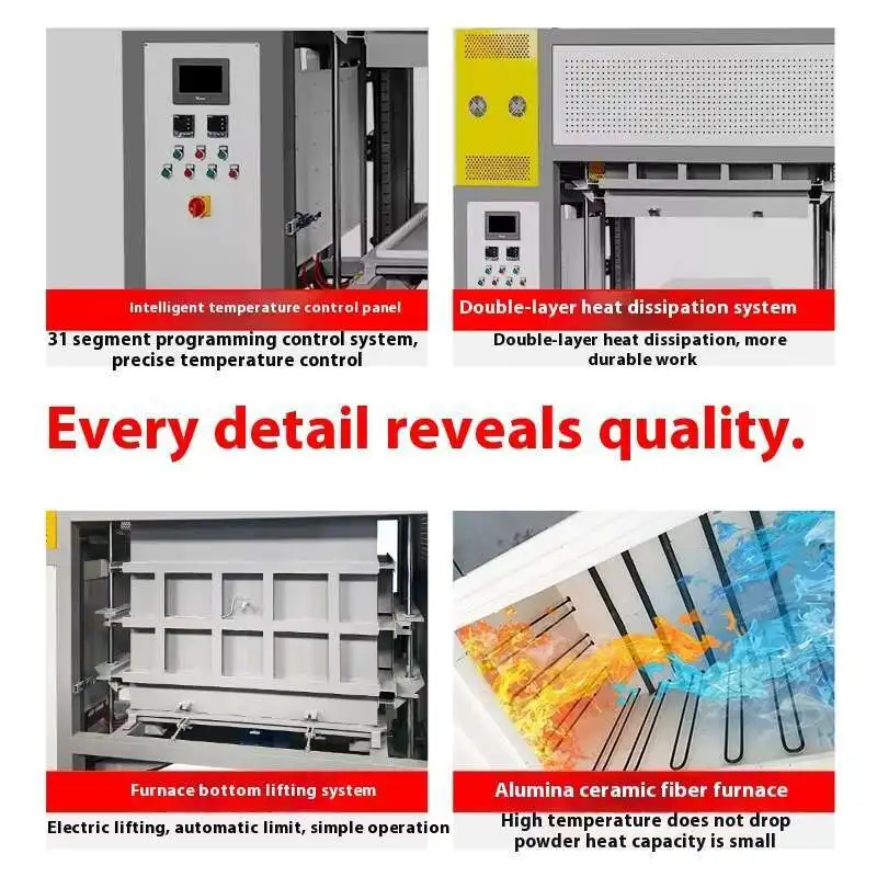Direct High Vacuum Lifting Muffle Intelligent Temperature Control Atmosphere Furnace, Industrial Production Sintering Furnace