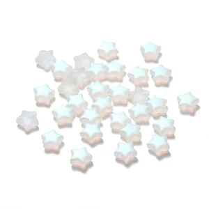 Cinco Pontas Estrela Checa Contas de Vidro para Fazer Jóias, Cor AB, Solto, Espaçador, Hairpin, Handmade, DIY Acessórios, 8mm, 9mm, 30Pcs 11 principais vendas contas tcheca - №9