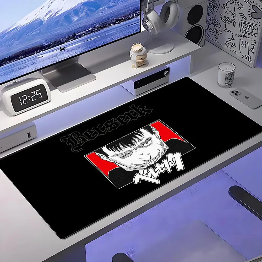 

Коврик для мыши в стиле аниме B-Berserk, большой противоскользящий резиновый игровой коврик для мыши, прочный настольный коврик с толстым краем, подходит для офиса и игр