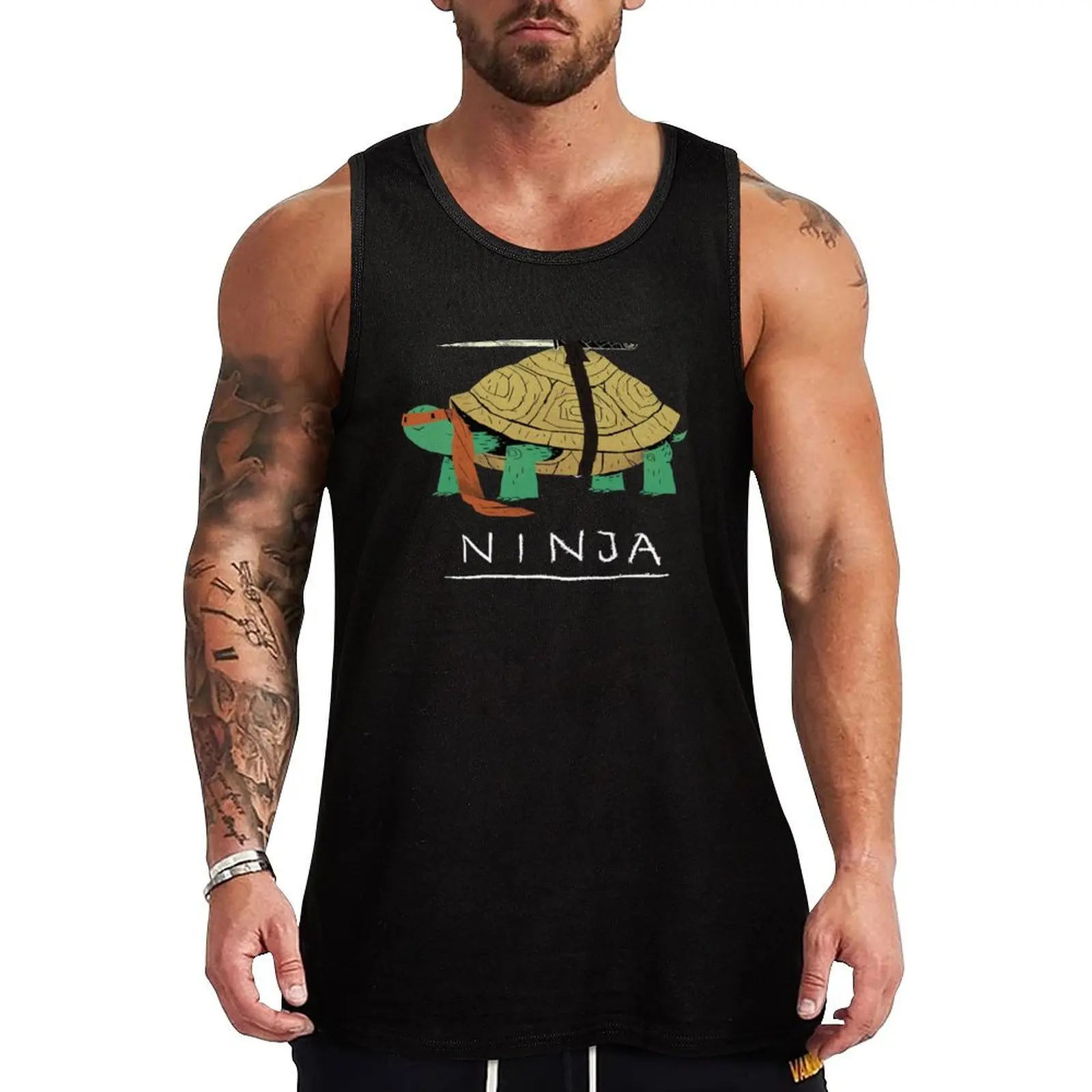

A Turtle Ninja T-Shirt Tank Top Men's vest man sexycostume T-shirt Men's gym sleeveless shirt man gym