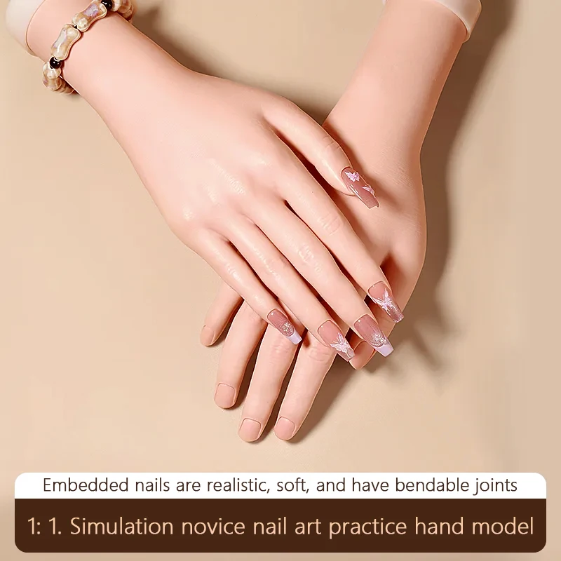 

Nail practice hand model, jewelry display prop, bendable joints, multifunctional prop