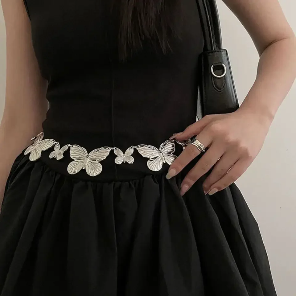 

Fashion Ethnic Style Waist Chain Silver Dress Decoration Waistband Metal Bohemian Versatile Belt