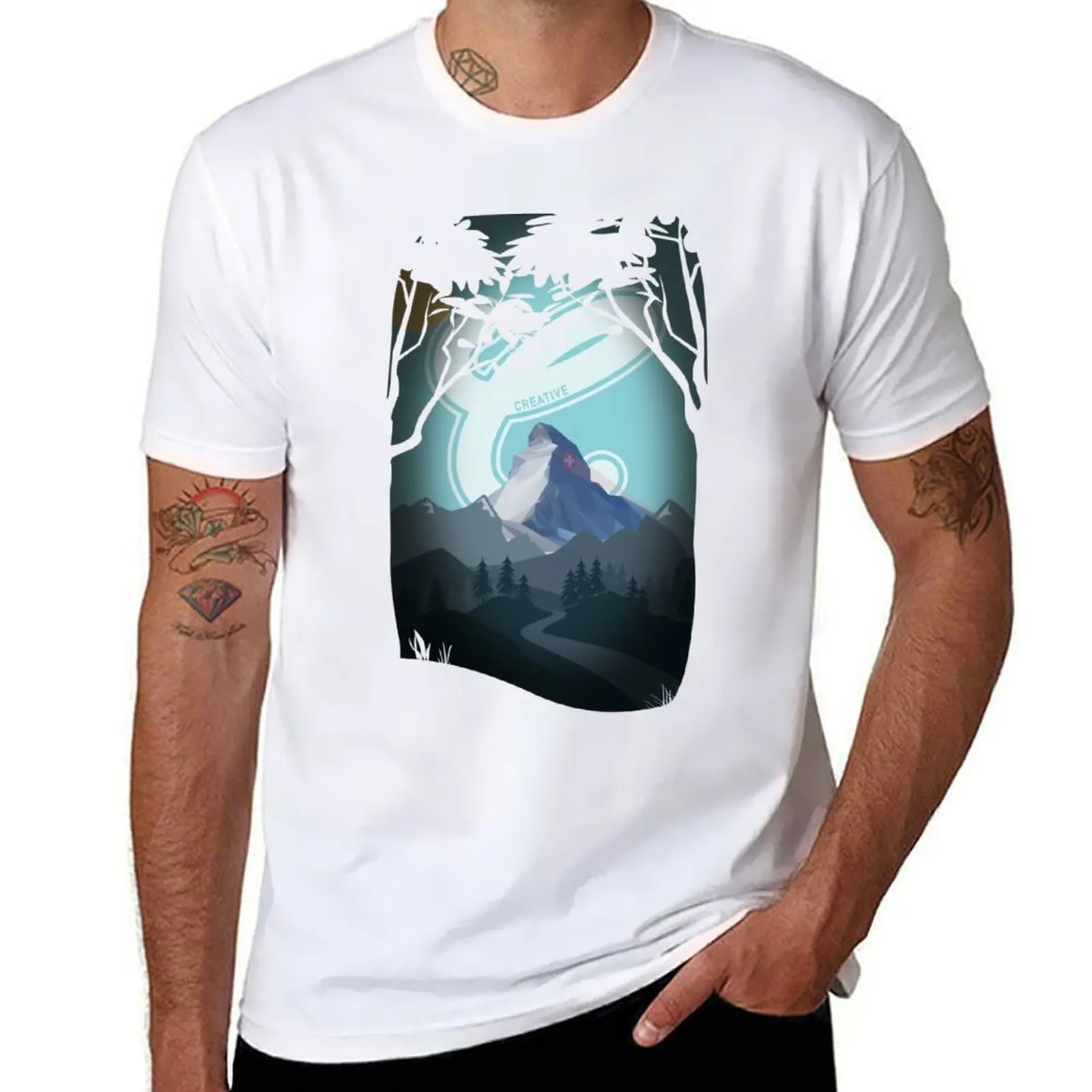 

Creative Matterhorn T-Shirt man t shirts for men casual man t shirt summer T-Shirt
