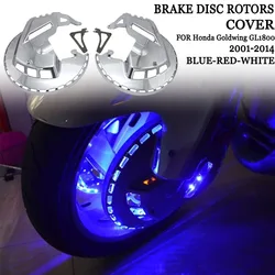 For Honda GL1800 Goldwing 2001-2014 F6B 1 Pair Motorcycle Front Brake Rotor Covers LED Ring Of Fire Moto Brake Cover Light Case