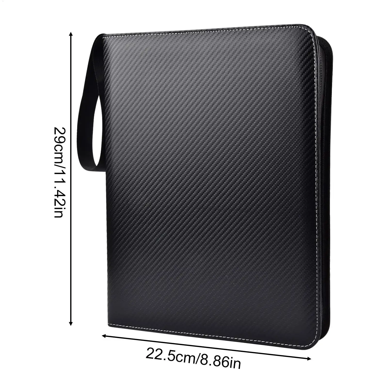 Carpeta de colección de tarjetas, carpeta de coleccionista de tarjetas comerciales de PU, carpetas de álbum de mangas de doble cara de 9 bolsillos para mujeres, hombres, niños y niñas