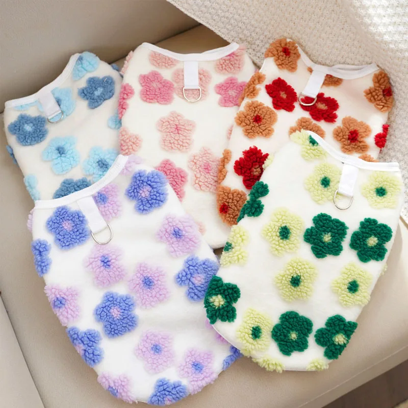 Dog Vest Jacket Winter Flower Pattern Thicken Warm Coat Jacket For Small Dogs Chihuahua Yorkie Pet Dog Clothes Puppy Outfits XXL