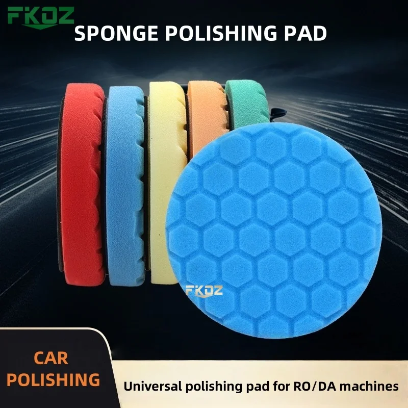 6/7 Inch Sponge Car Polisher Waxing Pads Buffing Kit for Boat Car Polish Buffer Wheel Polishing Removes Scratches
