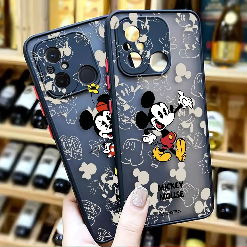 

Funny Mickey Minnie Mouse Matte Phone Case for Redmi A1 K40 GAMING K30 K30S K20 10X 10C 10 9C 9T 9A 9 8 6 5 PRO 4G 5G Case Funda