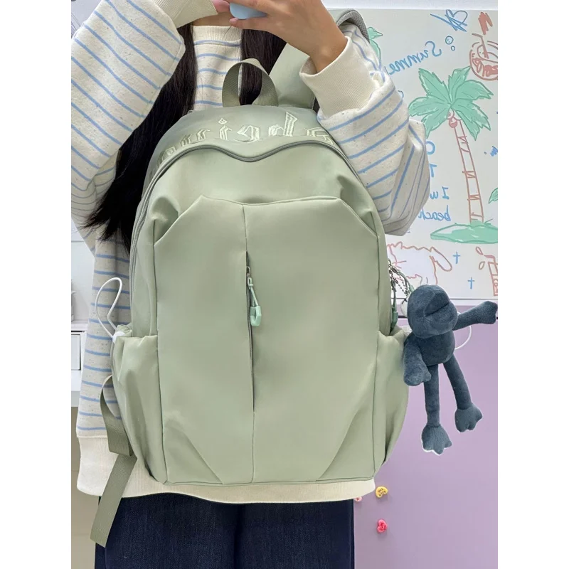 Academy-style large-capacity backpack, artistic and casual, simple Japanese-style, niche forest-themed backpack for middle schoo