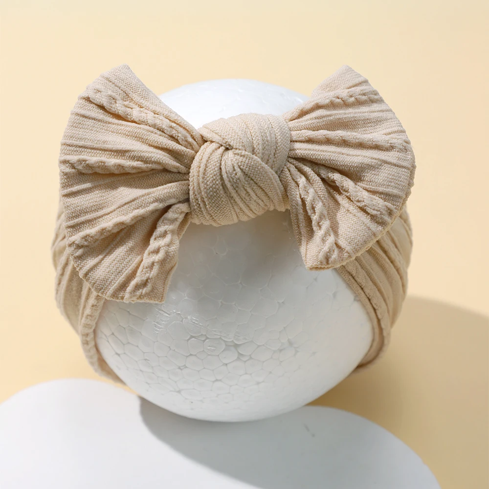 5Pcs/Set Baby Headband Cable Knit Bow Baby Girl Hair Bands For Newborn Infant Turban Soft Elastic Headwear Baby Hair Accessories
