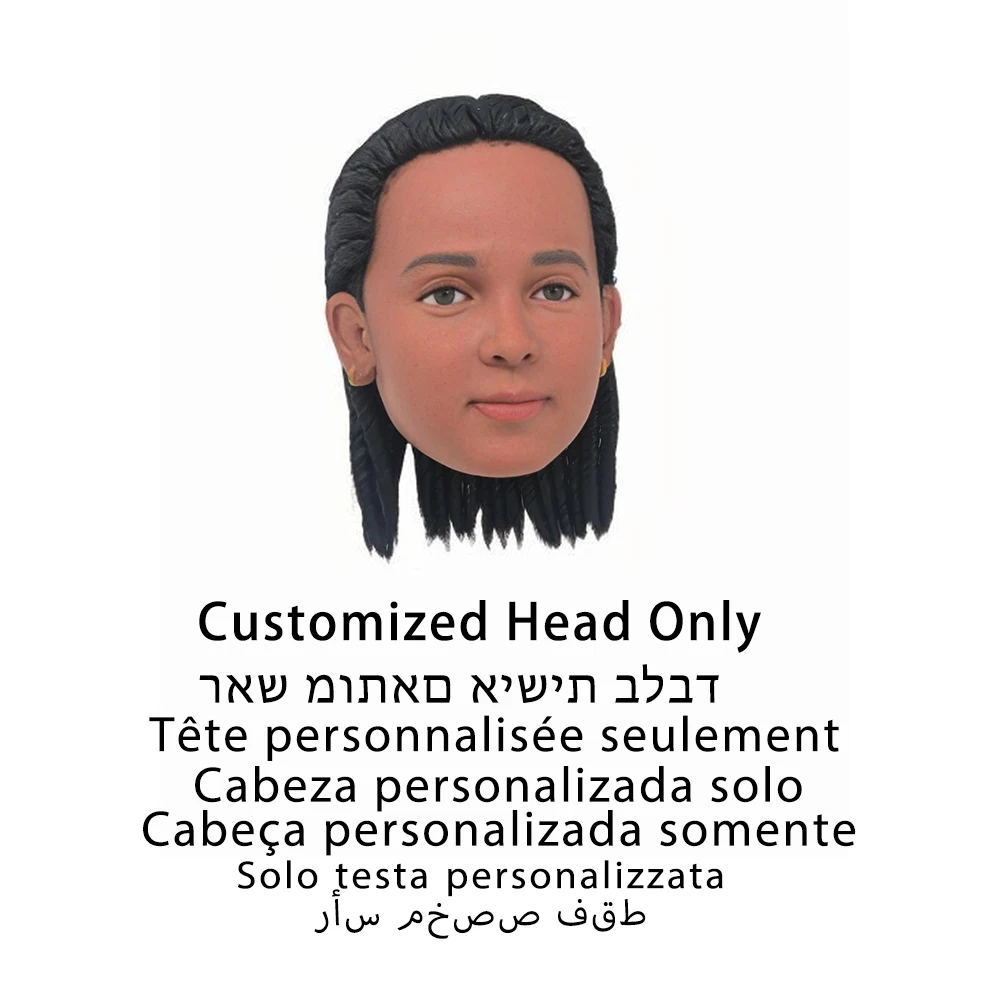 

Customized Head Only - Customized Head for Bobblehead Clay Sculpture, Including Hair - Optional No Big Head