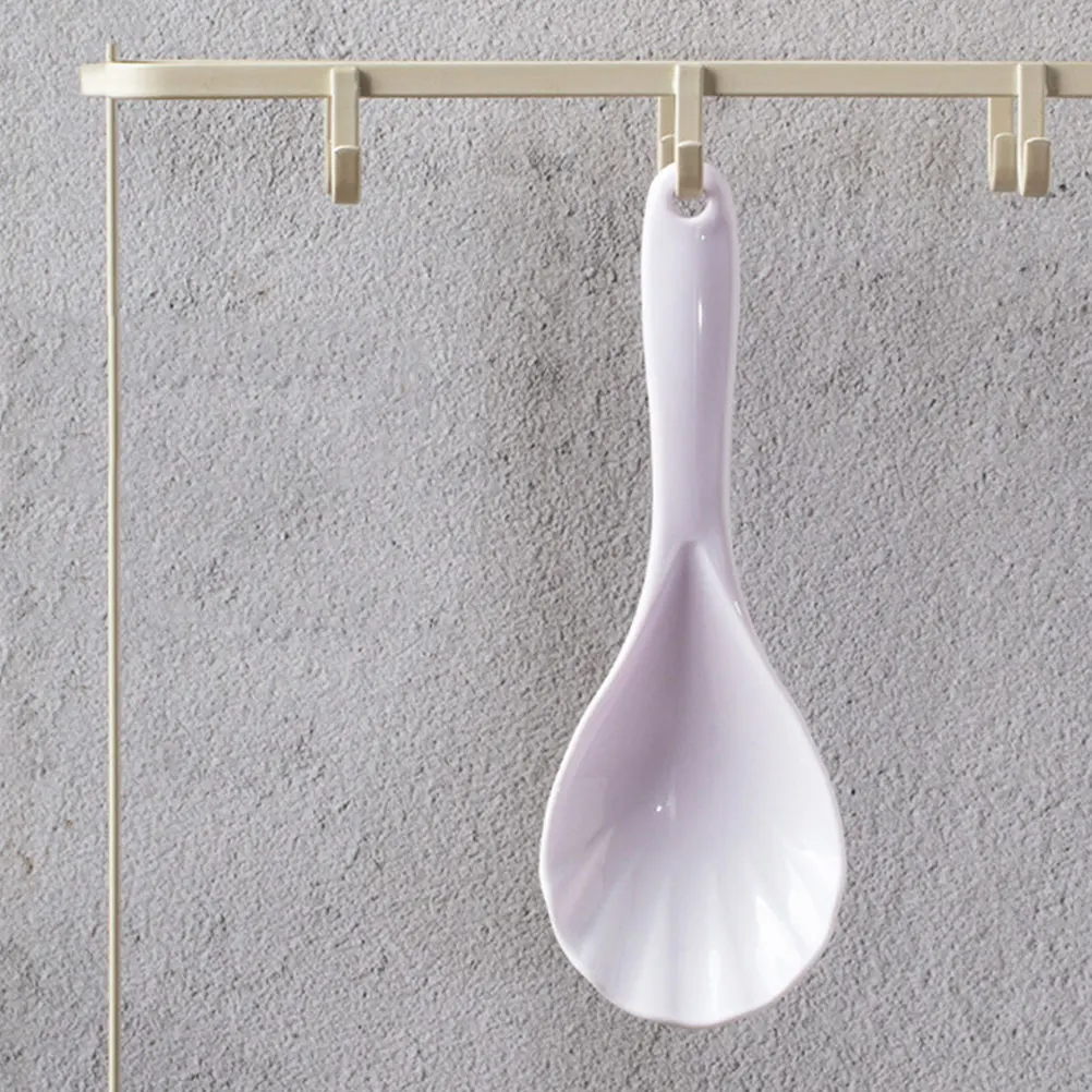 

2pcs Paddle Spoon Non-Stick Reusable Plastic Kitchen Scooper Wear-Resistant Lightweight Heat Resistant Household Spatula