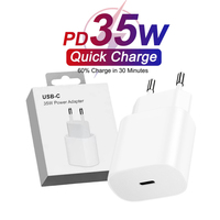 EU Plug 35W PD Fast Wall Charger For iPhone 11 12 13 14 15 16 17 Pro Max Air XR XS Max USB-C Quick Phone Charger With Retail Box