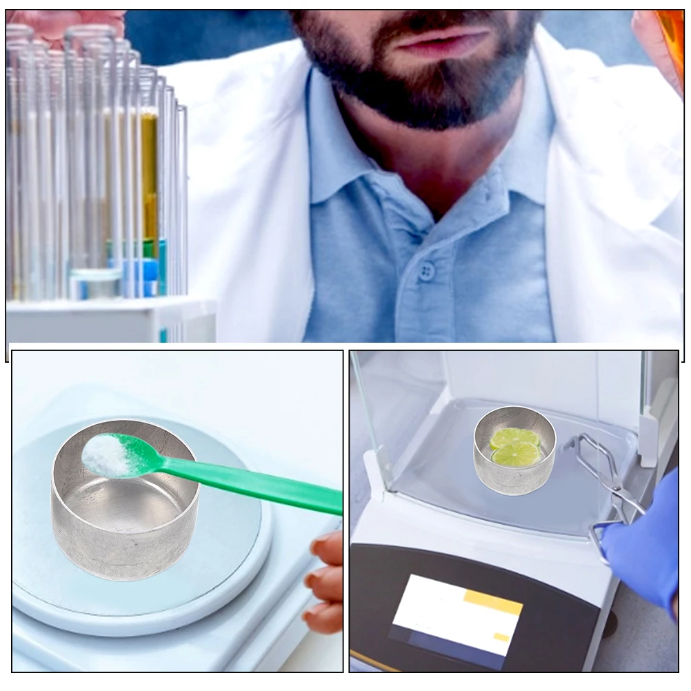 

2pcs Aluminum Sampling Weighing Boxes Durable Polished Surface Leak-Proof Cover For Chemical Biological Samples Lab University