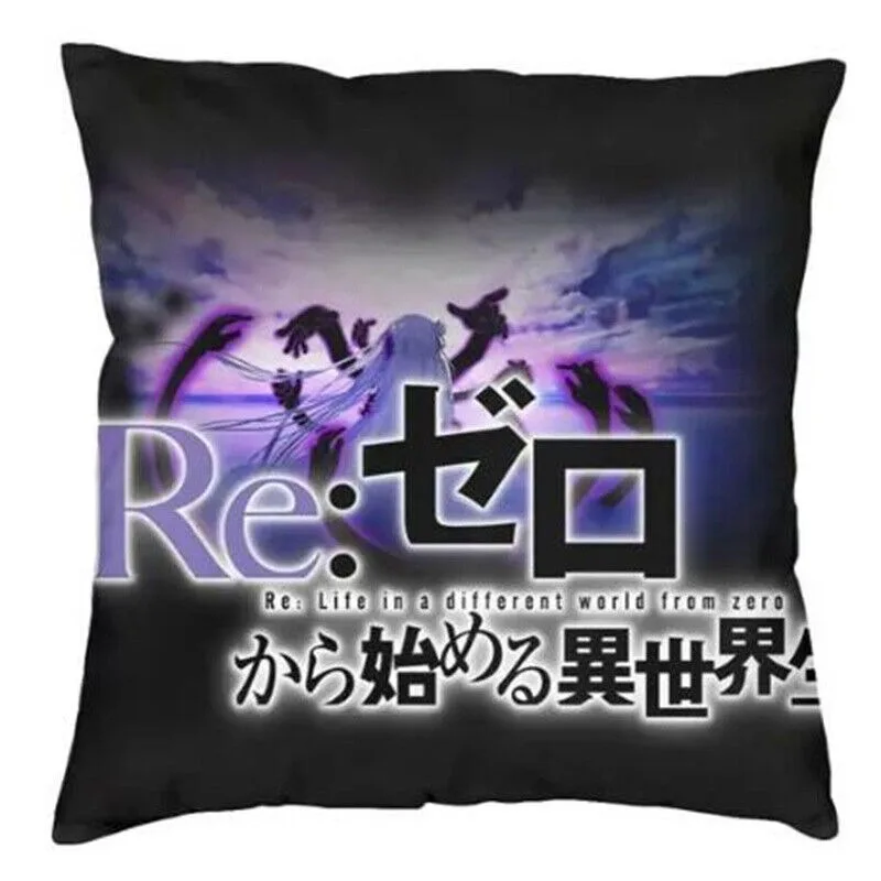 Re Zero Pillow Covers Bedroom Decor Cute Anime Cushions Print Pillowcase