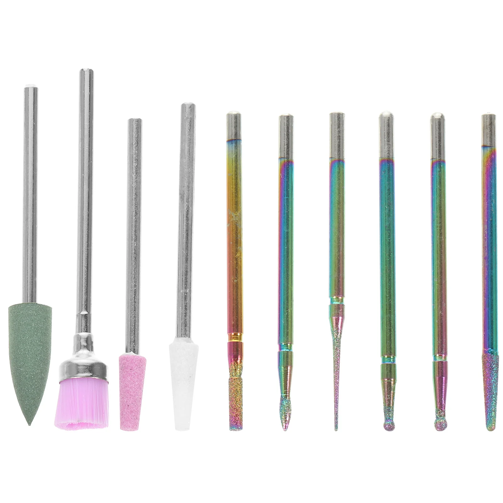 

10Pcs Cuticle Drill Bits for Nails Set High Performance Manicure Nail Bits Remove Nail Gel Polish Safely for Salon Spa DIY