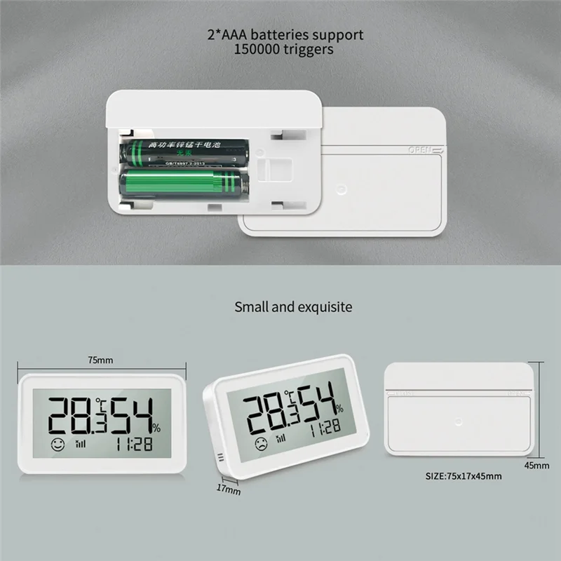 AK51-Graffiti Smart Electronics Indoor Home Thermometer Humidity Meter Sensor Multi-Function Convenient