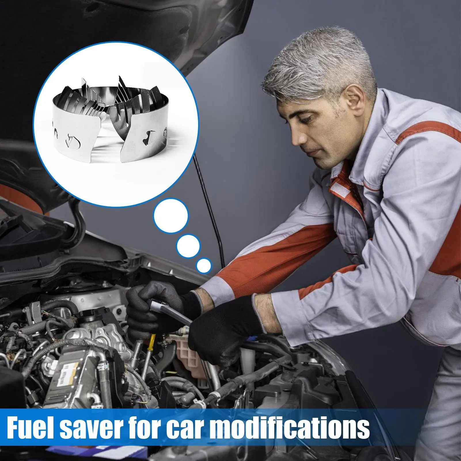 

Car Intake Turbine Automotive Air Intake Turbo Energy Saver Stainless Steel Cylinder For Engine Output Oil Efficiency RVs Most