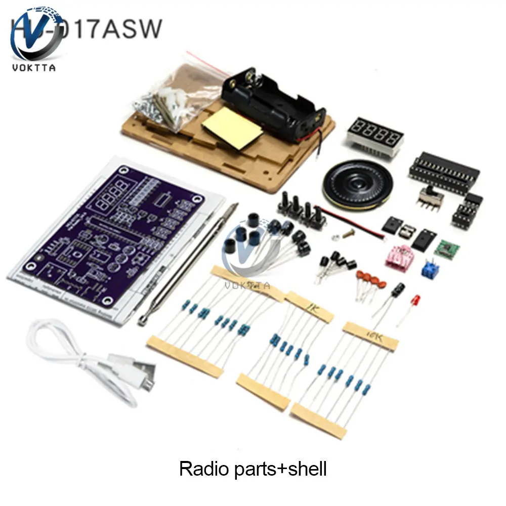 RDA5807 TDA2822 HU-017A RDA5807S Kit Radio FM FM parti elettroniche fai da te Kit scheda 87-108MHz per accessori per componenti elettronici
