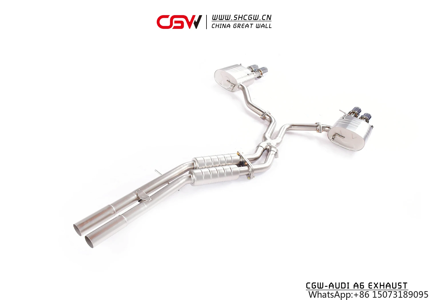 Factory Directly Sale Stainless Steel Valve Muffler Downpipe Catback Car Exhaust System for  A6 C8 3.0T(2019-2025)
