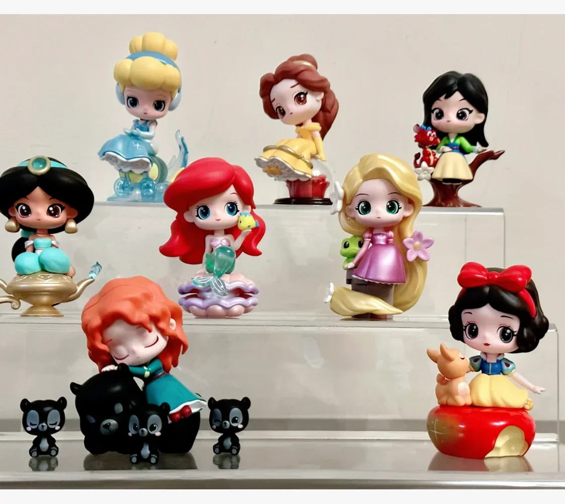 ของแท้ Disney Princess Fairy Town Series กล่องตาบอด Mystery Box Surprise Trend ของเล่นสาวของขวัญวันเกิดคอลเลกชันรูป