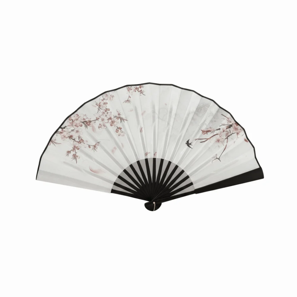 Decoration Collapsible Hand Fan Cloth Chinese Style Dancing Hand Fan Home Ornaments Butterfly Bird Bamboo Fan Fan Wind