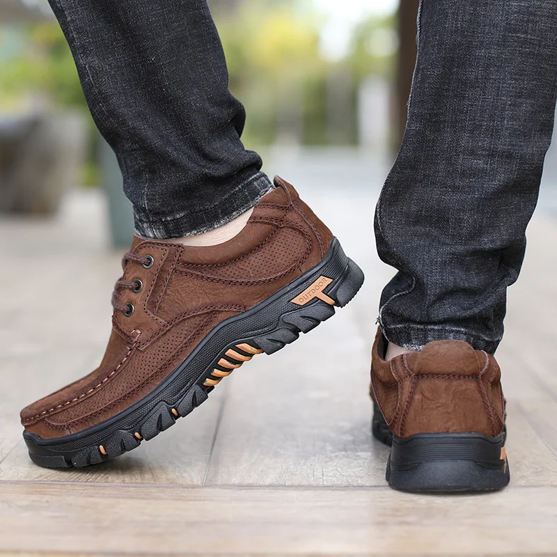 

Мужские туфли Golden Sapling из натуральной кожи, модные повседневные лоферы, рабочая обувь, классическая уличная обувь для мужчин