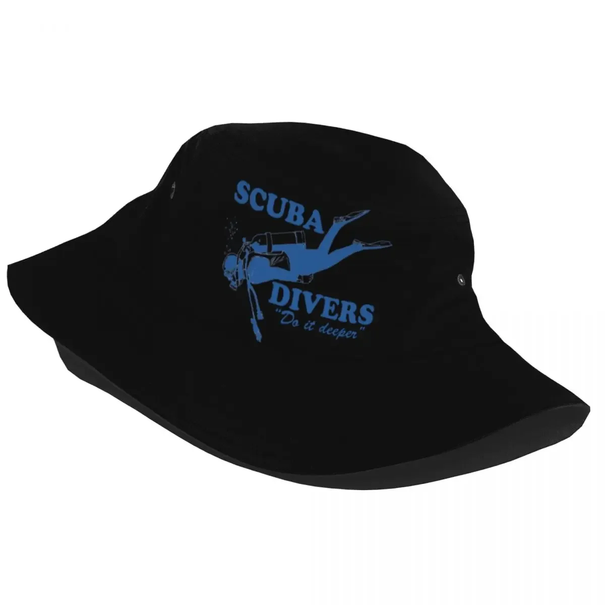 Foldable Scuba  Underwater Bucket Hat For Women Men Printed Dive Diver Summer Travel Beach Dive Diver Fisherman Cap