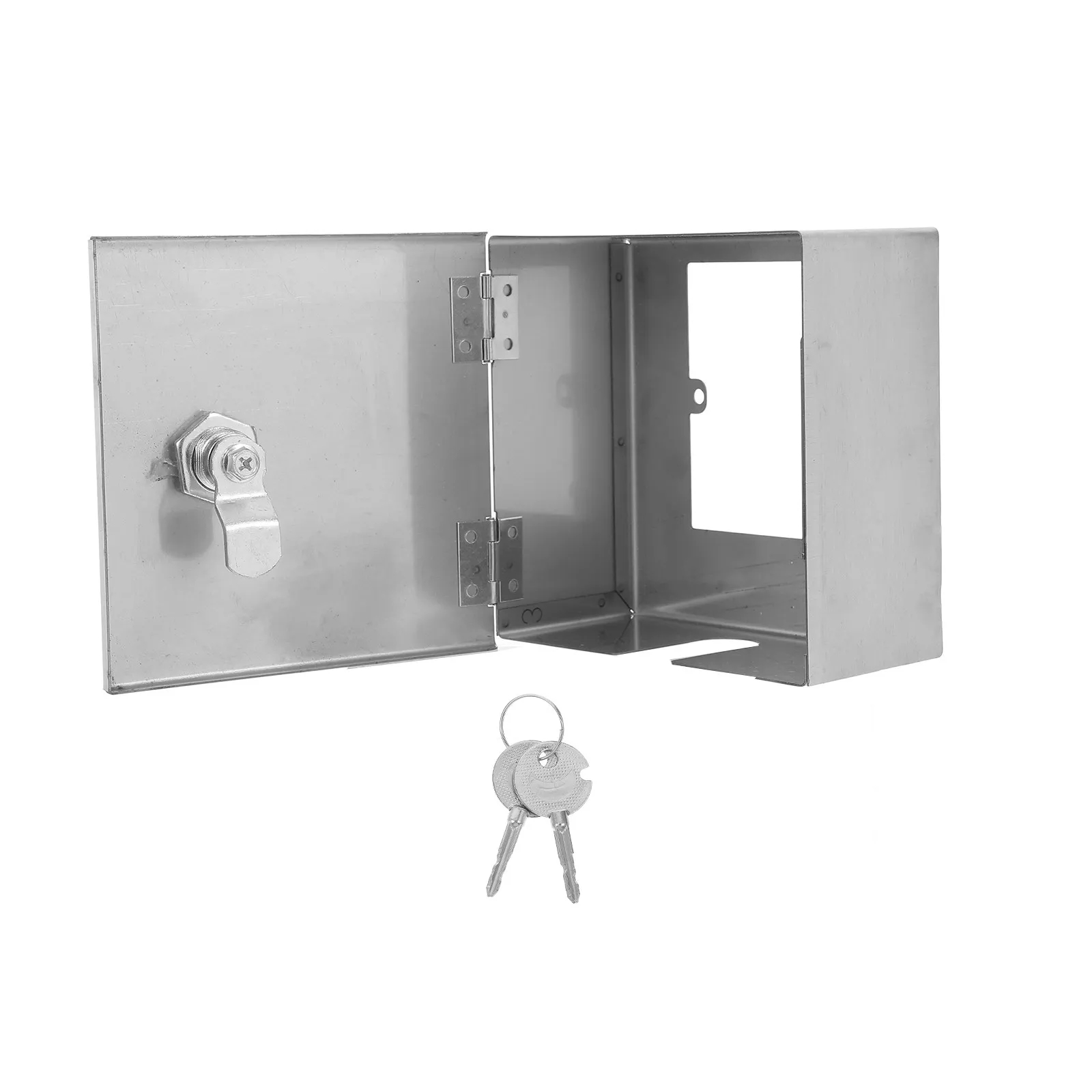 

Stainless Steel Electrical Box Anti-Theft Lock Outdoor Wall Mounted Waterproof Electrical Outlet Junction Project Cover
