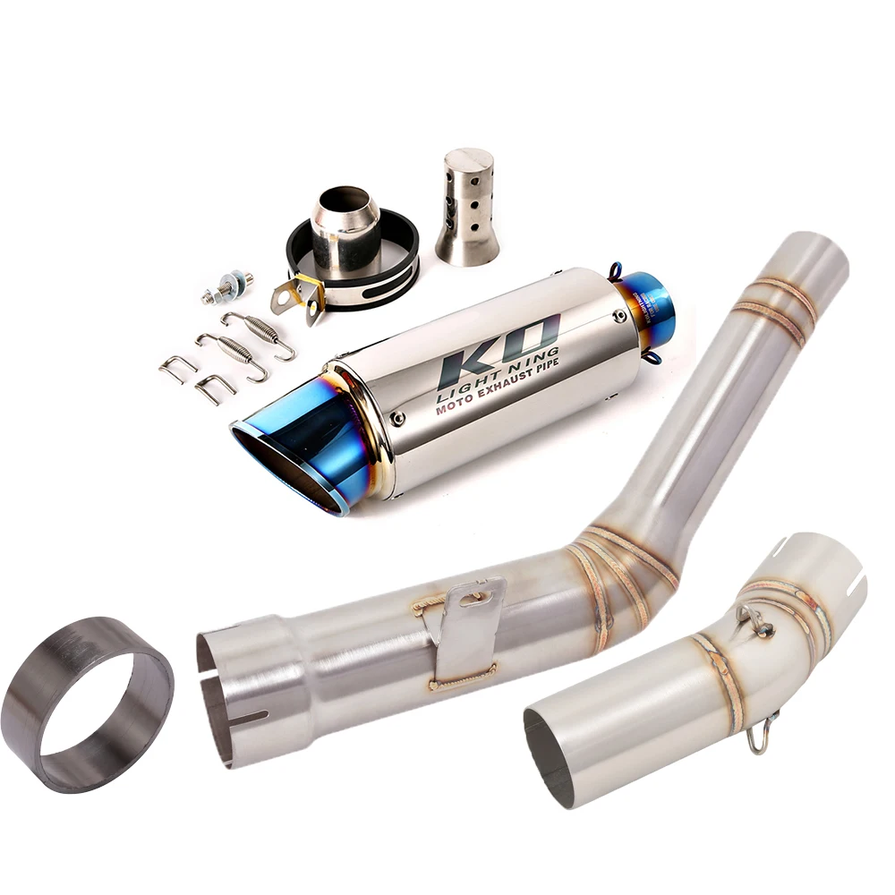 

Slip On For Kawasaki ZX-10R 2021-2024 Motorcycle Exhaust Middle Link Pipe Stainless Steel Escape Moto Muffler With DB Killer